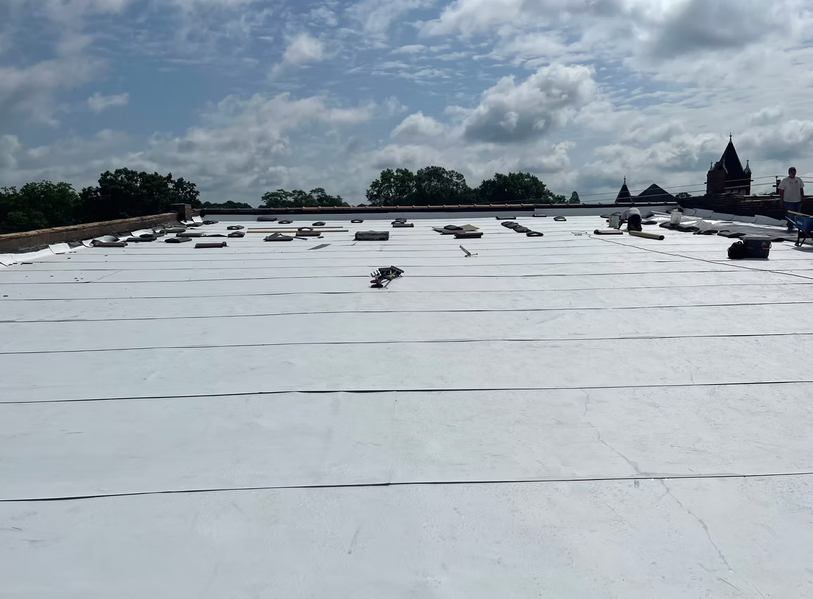 Large commercial TPO roof